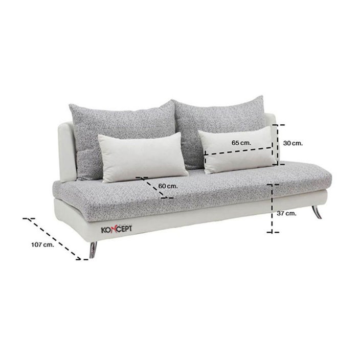 Jelly Sofa 3 Seater - Black/White