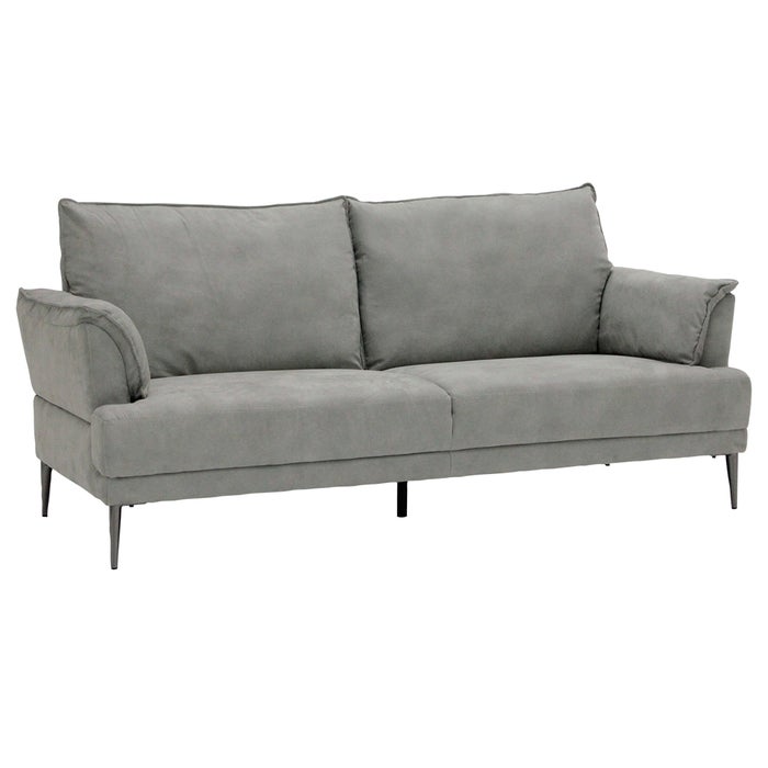 Leeland Sofa 3Seater - Steel Black/ Gray Fabric