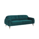 Eternal Sofa 3Seater - Brown Wood/ Green Velvet