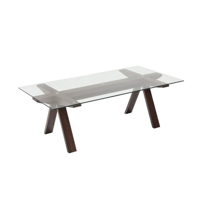 Malnut Coffee Table-Walnut /Glass