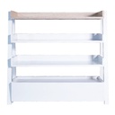 KC-Play Nice Shoe Cabinet SH60-White/Lindberg Oak