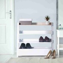 KC-Play Nice Shoe Cabinet SH60-White/Lindberg Oak