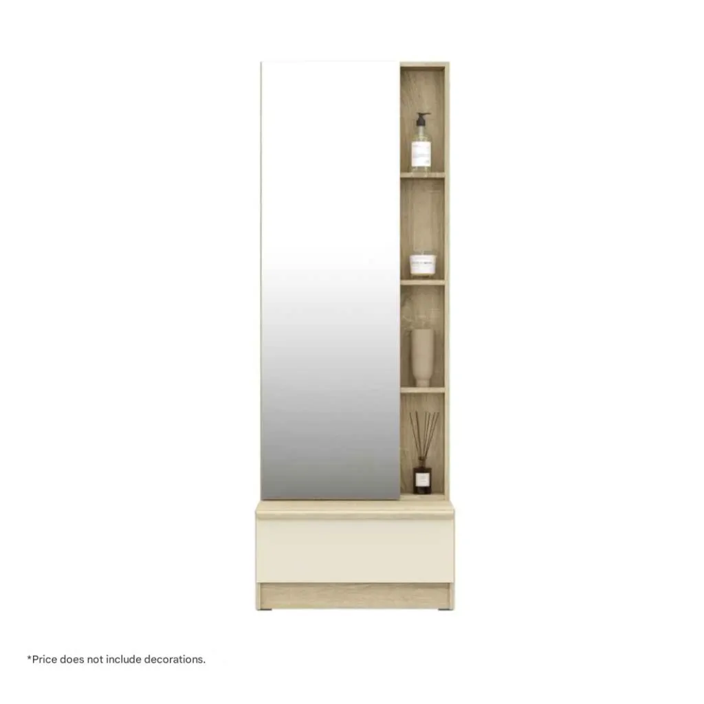 Hannie Dressing Table DT60-Solid Oak/Cream