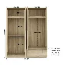 Hannie Wardrobe WO160-Solid Oak/Cream