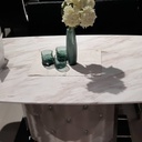 Aimon Dining Table - Stainless - SL Cream/Volakas