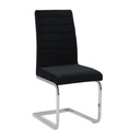 Lushi Dining Chair - Chromium - Black Velvet