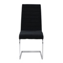 Lushi Dining Chair - Chromium - Black Velvet