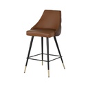 Bar Stool Tictoc - Black Steel - SL Brown