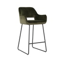 Bar Stool Yabber - Black Leg/Green Velvet