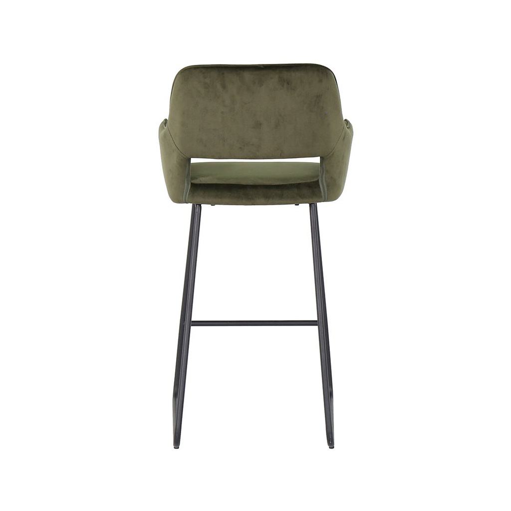 Bar Stool Yabber - Black Leg/Green Velvet