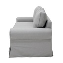 Rayna Sofa 3 Seater - Black Plastic Leg - Light Grey