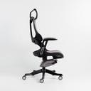 Merryfair Wau High Back Chair_Al. Base_PVC Leather Black Seat_Charcoal Net Back_S-BLACK/B-NW41