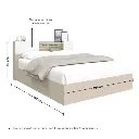 Hollyn Bed 5ft-Ivory/Linen White