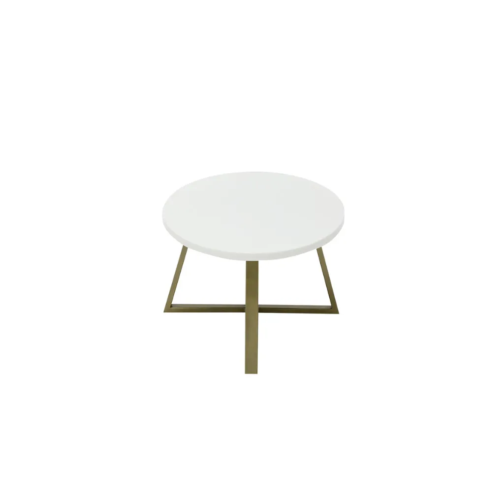 Jayler Coffee Table -Gold Steel Leg/Top Synthetic Stone
