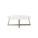 Jayler Coffee Table -Gold Steel Leg/Top Synthetic Stone
