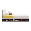 Patinal Bed 5ft - White/Wenge