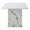 Basha Dining Table 160cm White Stone Pattern