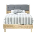 Bente - F Bed 3.5ft - Lindberg Oak/Grey