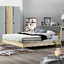 Bente - F Bed 5ft - Lindberg Oak/Grey