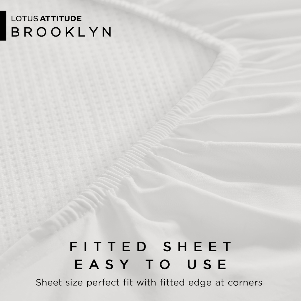 Lotus Attitude Brooklyn - KS Fitted Bedsheet Set-5pcs - LTA-BS-BROOKLYN-BR01W