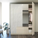 Marmurus Wardrobe - Slide Semi Door - Light Color