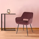 Yaby Chair - Black Leg/Pink Velvet