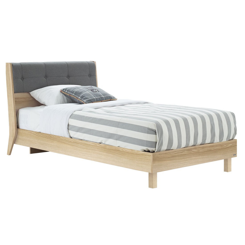 Bente - F Bed 3.5ft - Lindberg Oak/Grey