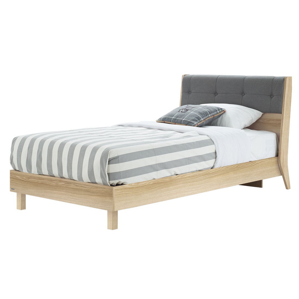 Bente - F Bed 3.5ft - Lindberg Oak/Grey