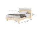 Hakone Bed 3.5ft - B- Canyon Oak