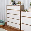 Garron Drawer Cabinet 80 - Solid Oak/White