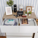 Garron Drawer Cabinet 80 - Solid Oak/White