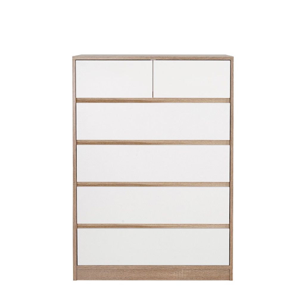 Garron Drawer Cabinet 80 - Solid Oak/White