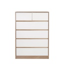 Garron Drawer Cabinet 80 - Solid Oak/White