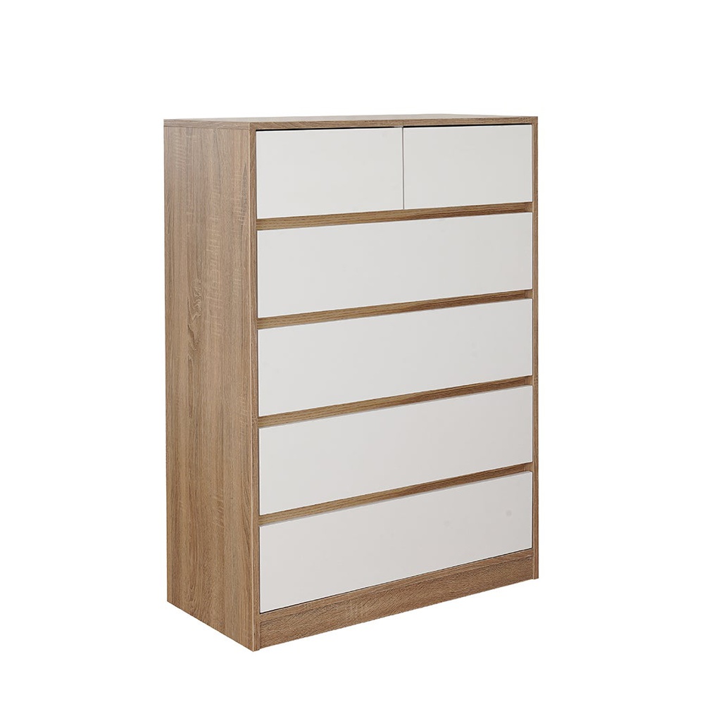 Garron Drawer Cabinet 80 - Solid Oak/White