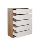 Garron Drawer Cabinet 80 - Solid Oak/White