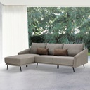 Syrup Sofa - Left Corner - Black/Brown