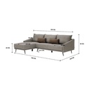 Syrup Sofa - Left Corner - Black/Brown