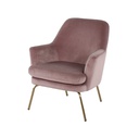 A-Chisa Arm Chair - Gold/Pink Velvet