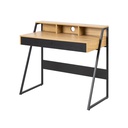 Artha Working Table-Black Steel/Natural Oak