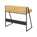 Artha Working Table-Black Steel/Natural Oak