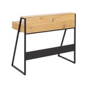 Artha Working Table-Black Steel/Natural Oak