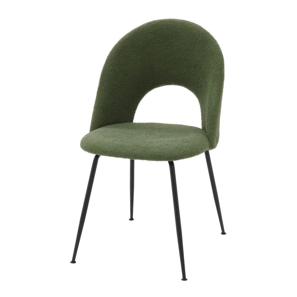 Lason Dining Chair-Steel Black/Green