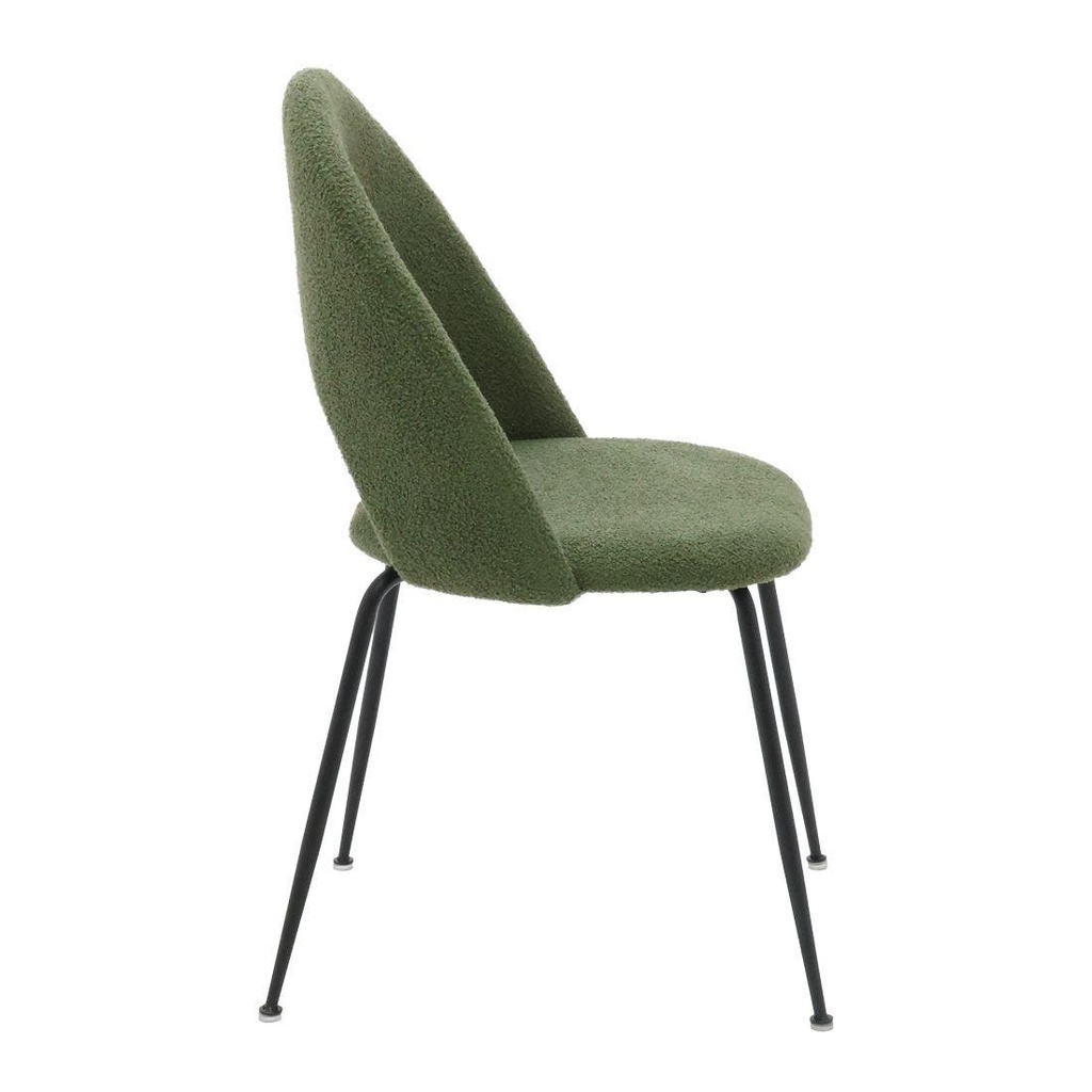 Lason Dining Chair-Steel Black/Green