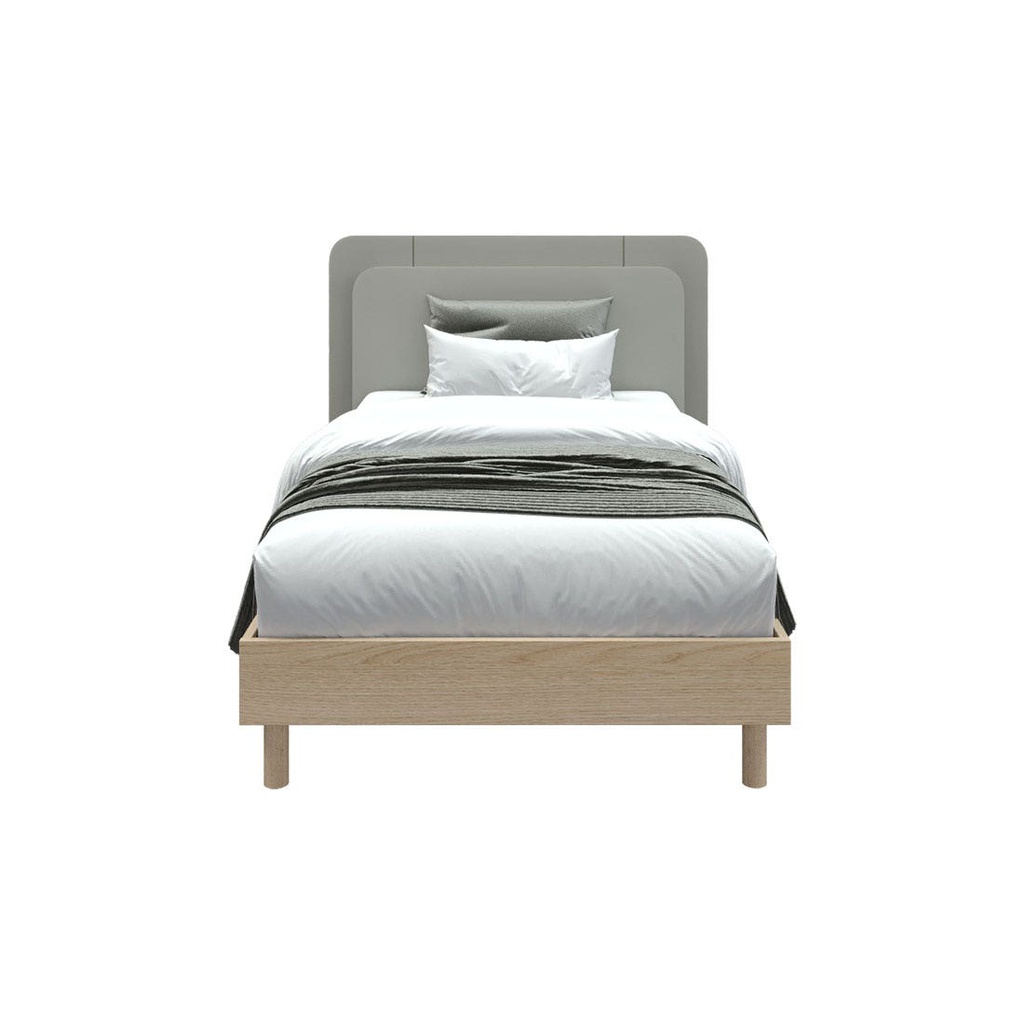 Brooker Bed 3.5ft - BW - Lindberg Oak / Light Grey