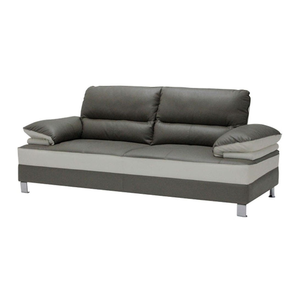 Lerly Sofa 2 Seater - Genuine Leather/SL Grey/Cream