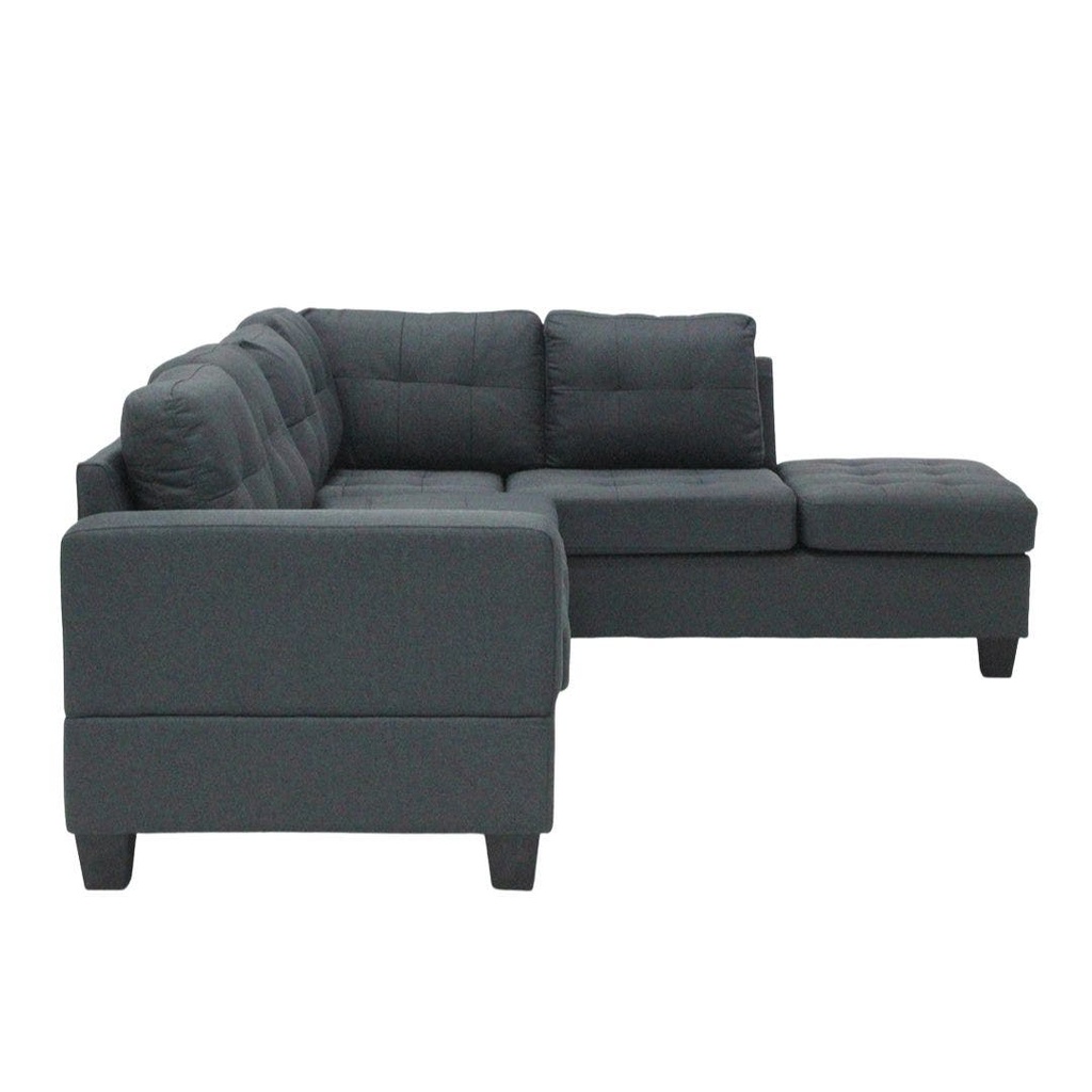 Benice Sofa LM Black Leg Gray Corner