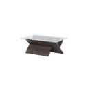 Etro Coffee Table - Royal Acacia/Clear Glass