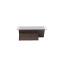 Etro Coffee Table - Royal Acacia/Clear Glass