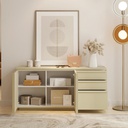 Aleece Low Cabinet C150-Tortora/White