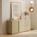 Aleece Low Cabinet C150-Tortora/White